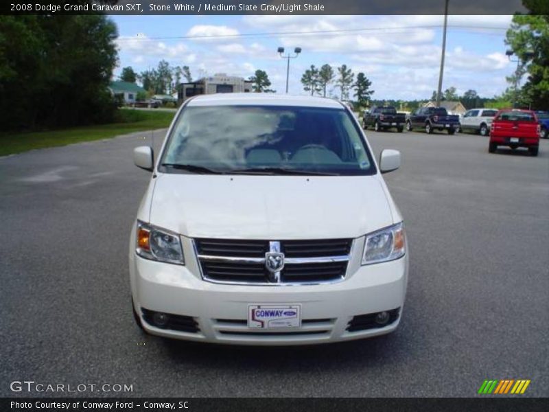 Stone White / Medium Slate Gray/Light Shale 2008 Dodge Grand Caravan SXT