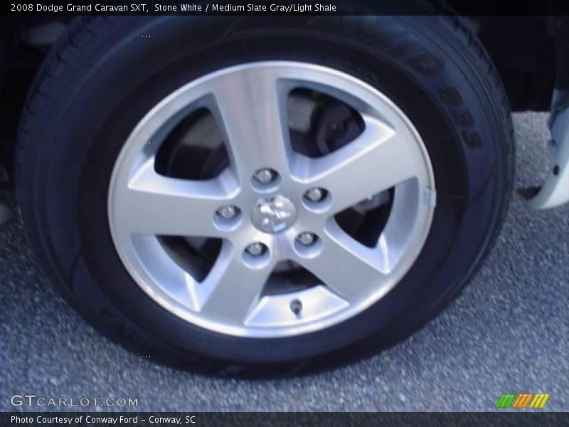 Stone White / Medium Slate Gray/Light Shale 2008 Dodge Grand Caravan SXT