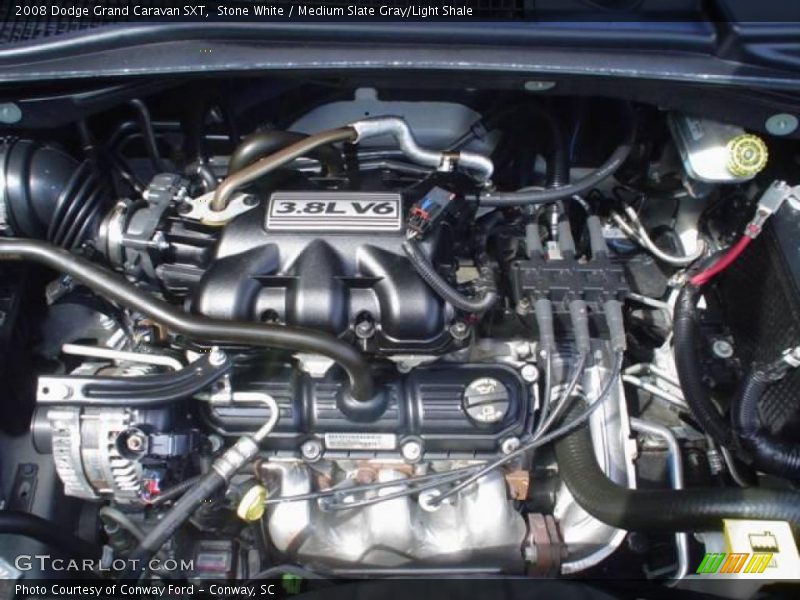 Stone White / Medium Slate Gray/Light Shale 2008 Dodge Grand Caravan SXT