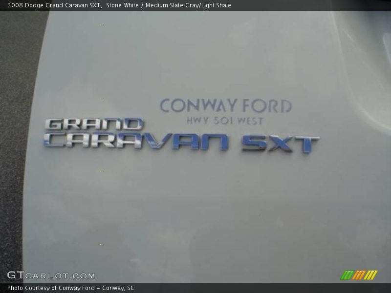 Stone White / Medium Slate Gray/Light Shale 2008 Dodge Grand Caravan SXT