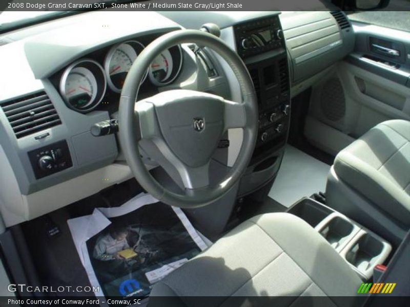 Stone White / Medium Slate Gray/Light Shale 2008 Dodge Grand Caravan SXT
