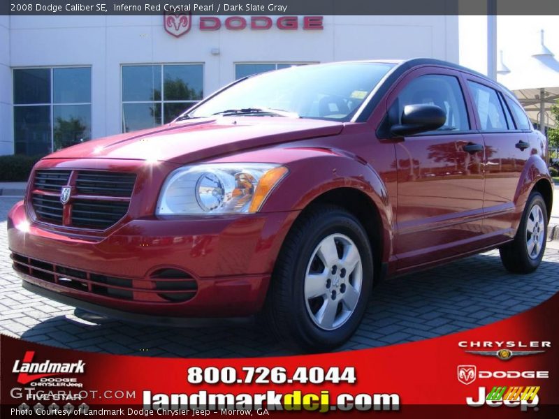 Inferno Red Crystal Pearl / Dark Slate Gray 2008 Dodge Caliber SE