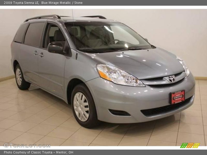 Blue Mirage Metallic / Stone 2009 Toyota Sienna LE