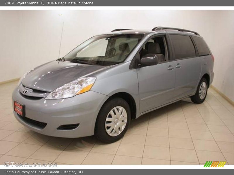 Blue Mirage Metallic / Stone 2009 Toyota Sienna LE