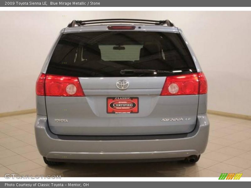 Blue Mirage Metallic / Stone 2009 Toyota Sienna LE