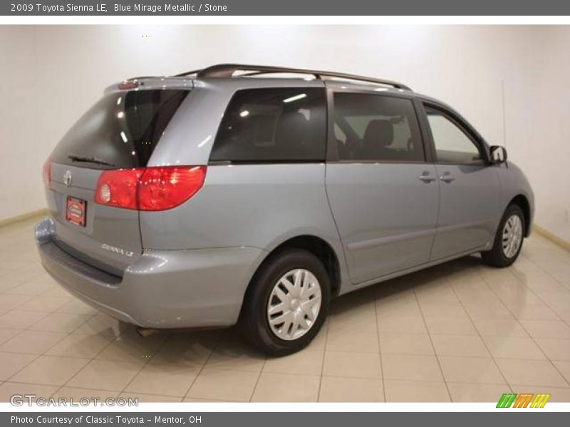 Blue Mirage Metallic / Stone 2009 Toyota Sienna LE