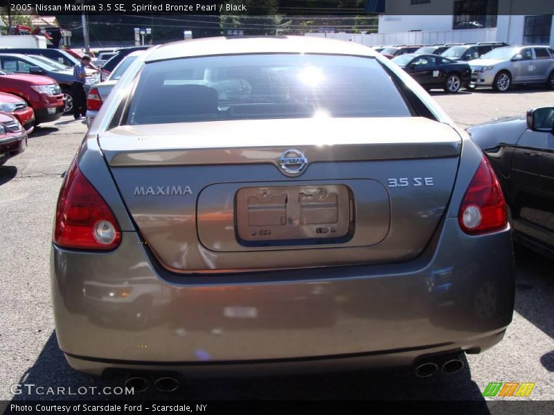 Spirited Bronze Pearl / Black 2005 Nissan Maxima 3.5 SE