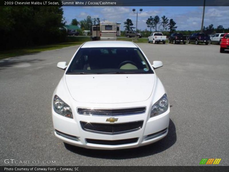 Summit White / Cocoa/Cashmere 2009 Chevrolet Malibu LT Sedan