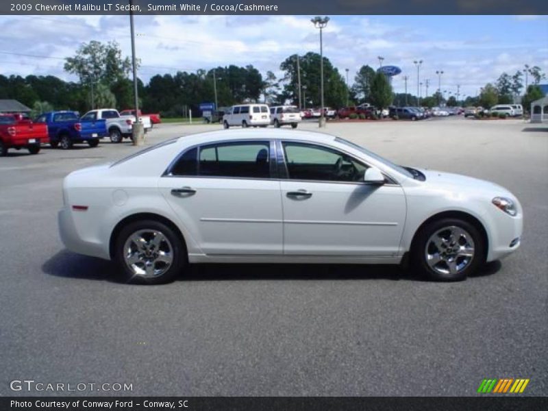 Summit White / Cocoa/Cashmere 2009 Chevrolet Malibu LT Sedan