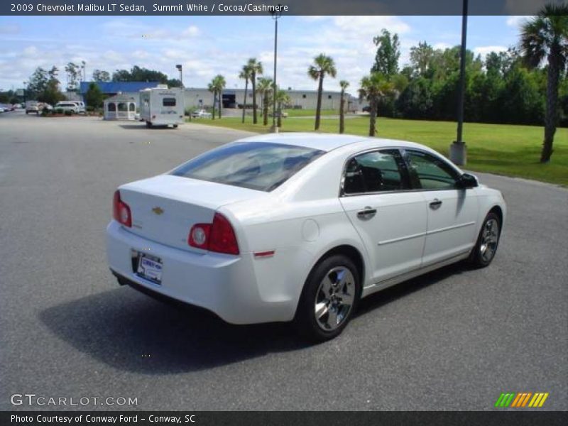 Summit White / Cocoa/Cashmere 2009 Chevrolet Malibu LT Sedan