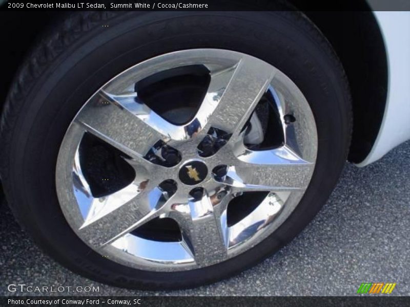 Summit White / Cocoa/Cashmere 2009 Chevrolet Malibu LT Sedan