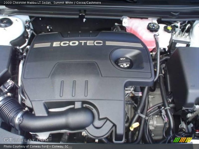 Summit White / Cocoa/Cashmere 2009 Chevrolet Malibu LT Sedan