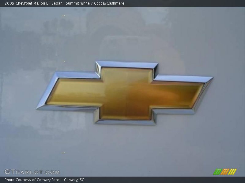 Summit White / Cocoa/Cashmere 2009 Chevrolet Malibu LT Sedan