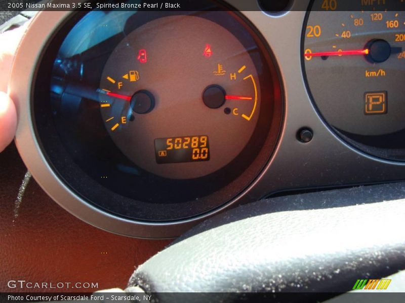 Spirited Bronze Pearl / Black 2005 Nissan Maxima 3.5 SE