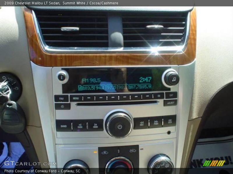 Summit White / Cocoa/Cashmere 2009 Chevrolet Malibu LT Sedan