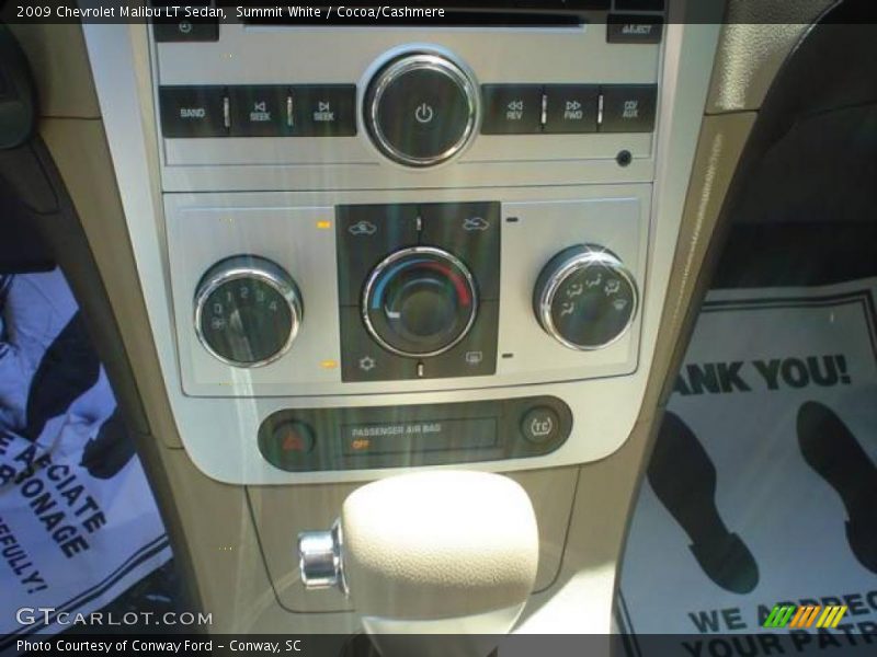 Summit White / Cocoa/Cashmere 2009 Chevrolet Malibu LT Sedan