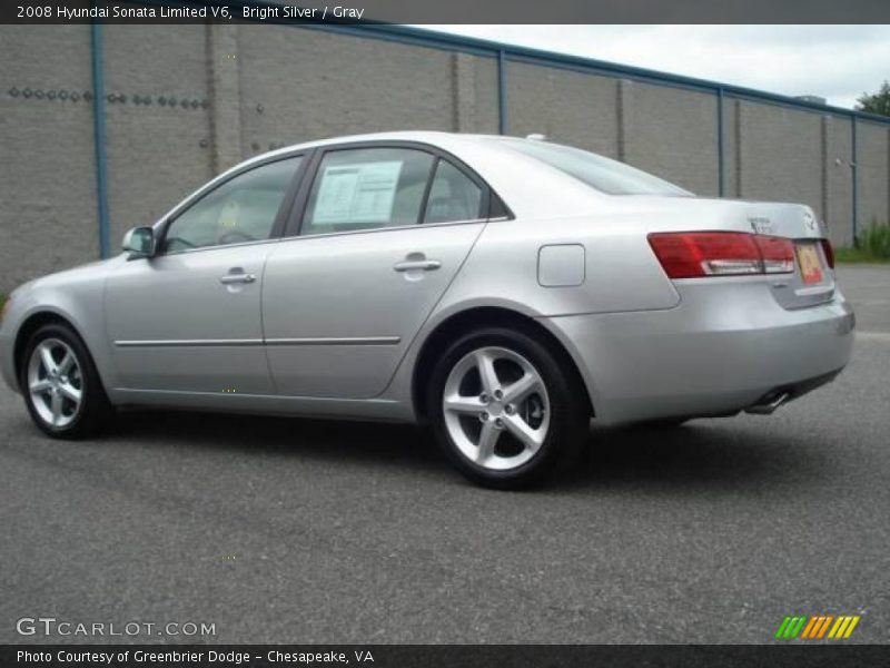 Bright Silver / Gray 2008 Hyundai Sonata Limited V6