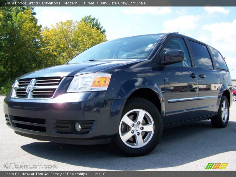 Modern Blue Pearl / Dark Slate Gray/Light Shale 2009 Dodge Grand Caravan SXT