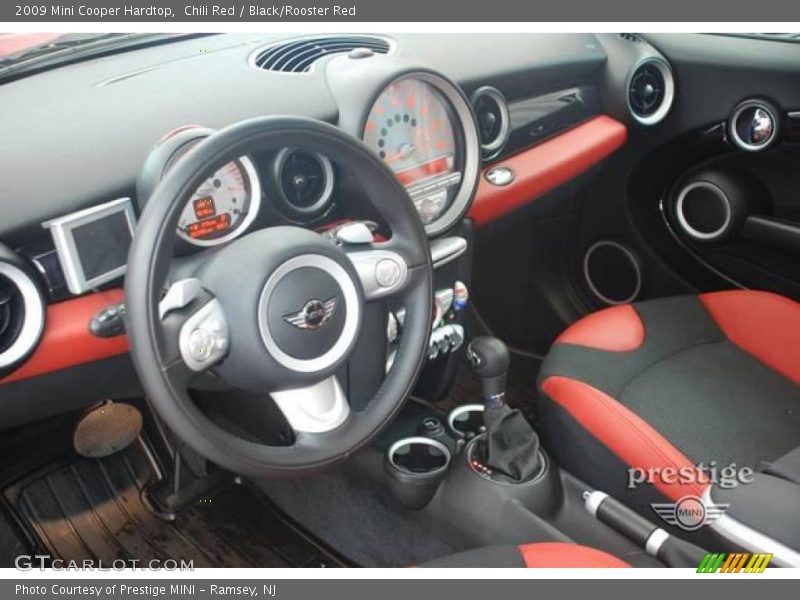 Chili Red / Black/Rooster Red 2009 Mini Cooper Hardtop