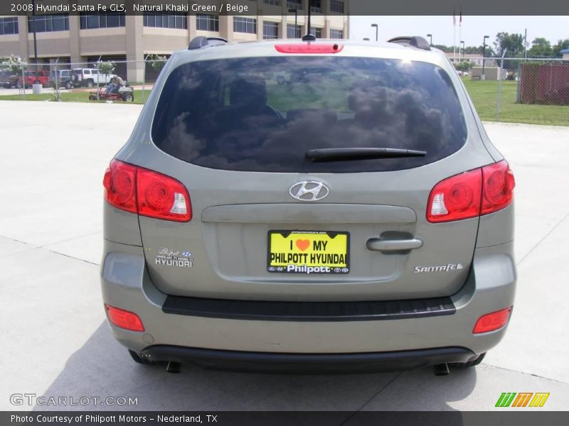 Natural Khaki Green / Beige 2008 Hyundai Santa Fe GLS