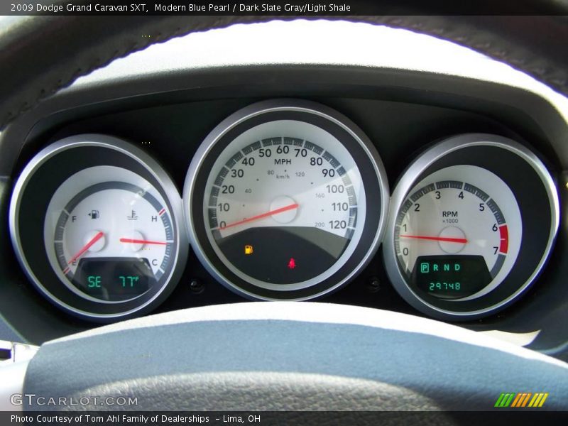 Modern Blue Pearl / Dark Slate Gray/Light Shale 2009 Dodge Grand Caravan SXT