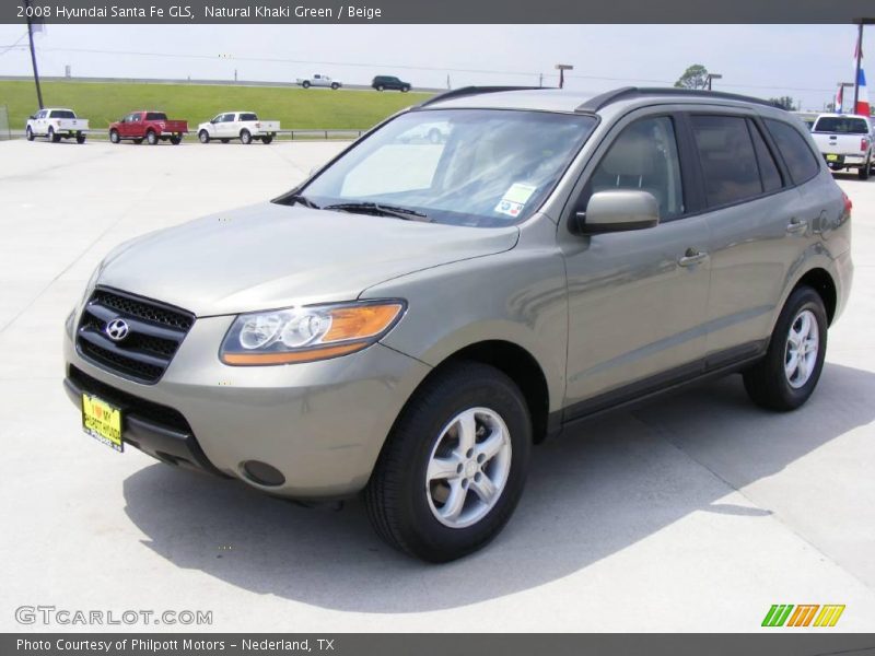 Natural Khaki Green / Beige 2008 Hyundai Santa Fe GLS