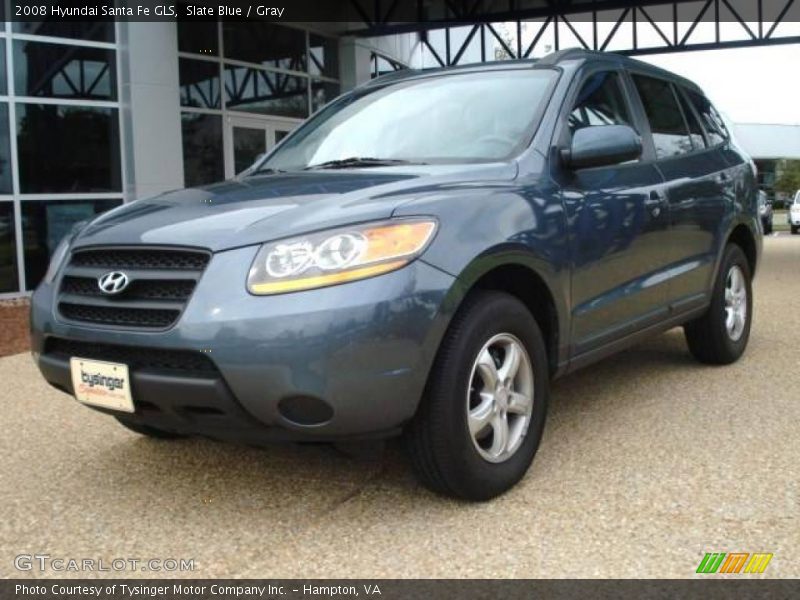 Slate Blue / Gray 2008 Hyundai Santa Fe GLS