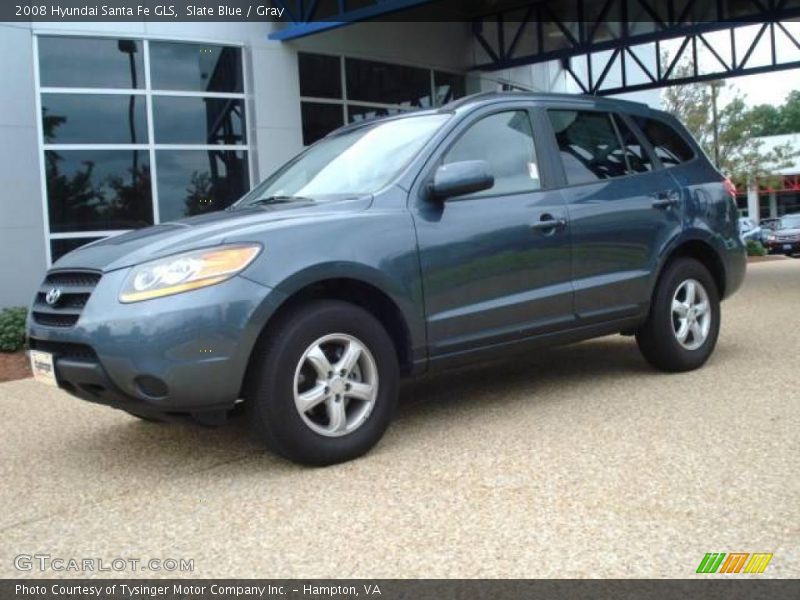 Slate Blue / Gray 2008 Hyundai Santa Fe GLS