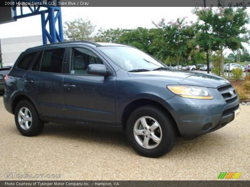 Slate Blue / Gray 2008 Hyundai Santa Fe GLS