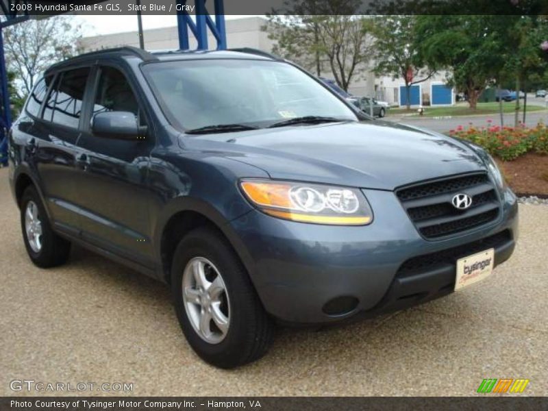 Slate Blue / Gray 2008 Hyundai Santa Fe GLS