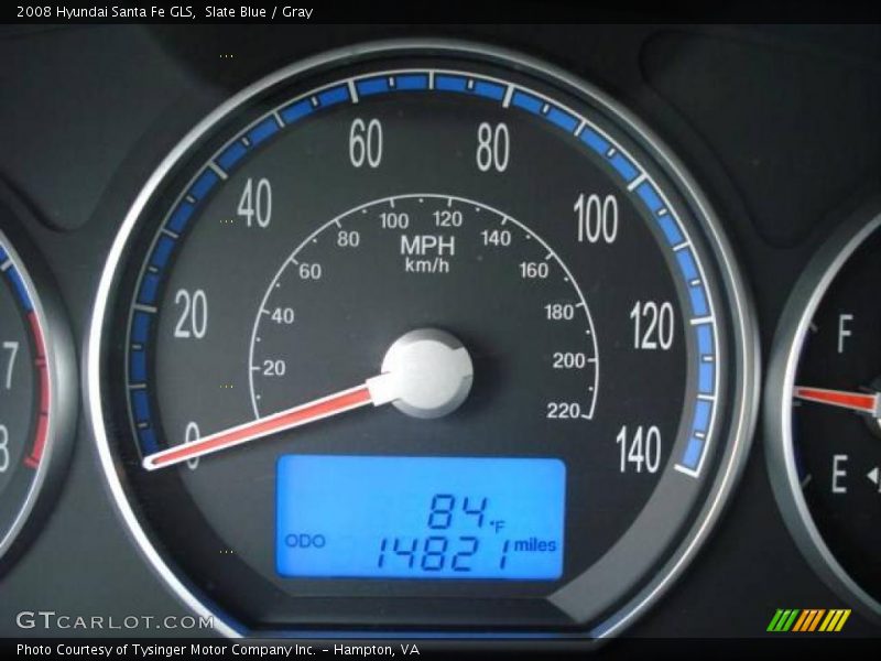 Slate Blue / Gray 2008 Hyundai Santa Fe GLS