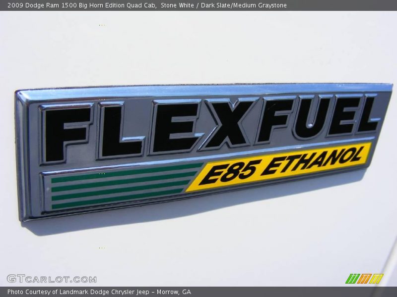 Stone White / Dark Slate/Medium Graystone 2009 Dodge Ram 1500 Big Horn Edition Quad Cab
