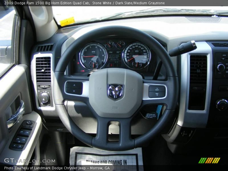 Stone White / Dark Slate/Medium Graystone 2009 Dodge Ram 1500 Big Horn Edition Quad Cab