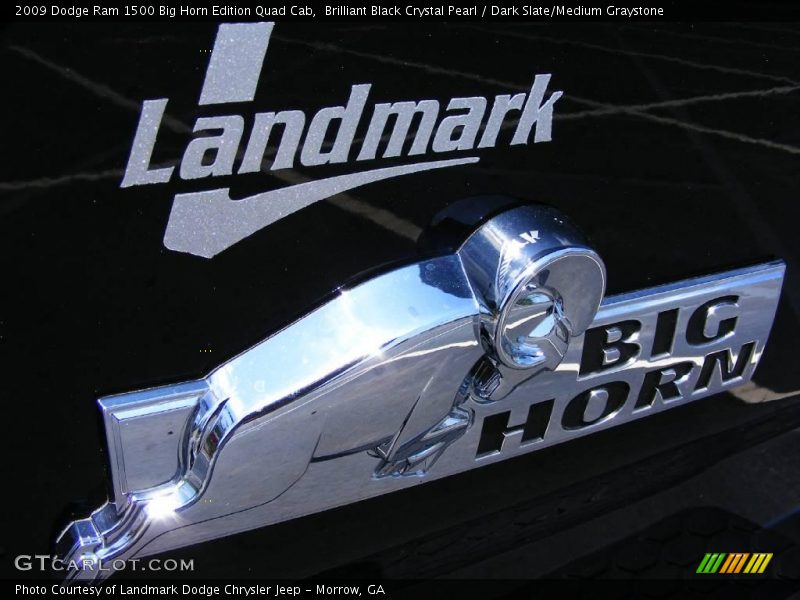 Brilliant Black Crystal Pearl / Dark Slate/Medium Graystone 2009 Dodge Ram 1500 Big Horn Edition Quad Cab