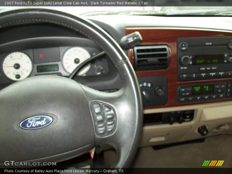Dark Toreador Red Metallic / Tan 2007 Ford F250 Super Duty Lariat Crew Cab 4x4
