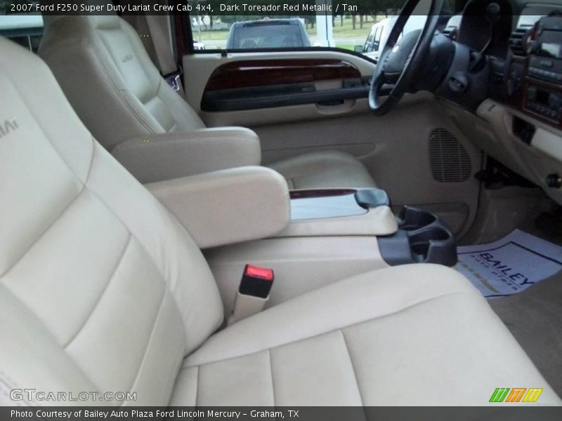 Dark Toreador Red Metallic / Tan 2007 Ford F250 Super Duty Lariat Crew Cab 4x4