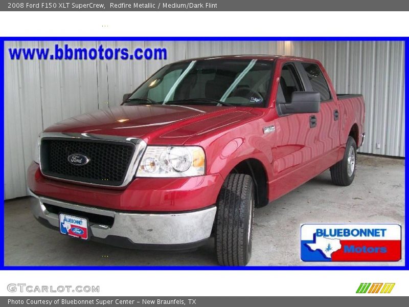 Redfire Metallic / Medium/Dark Flint 2008 Ford F150 XLT SuperCrew