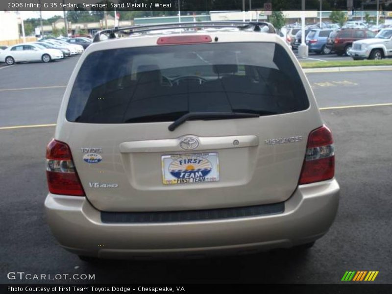 Serengeti Sand Metallic / Wheat 2006 Infiniti G 35 Sedan