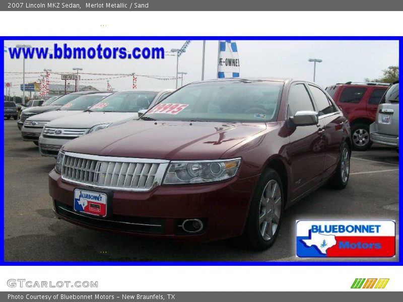 Merlot Metallic / Sand 2007 Lincoln MKZ Sedan