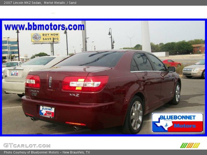 Merlot Metallic / Sand 2007 Lincoln MKZ Sedan