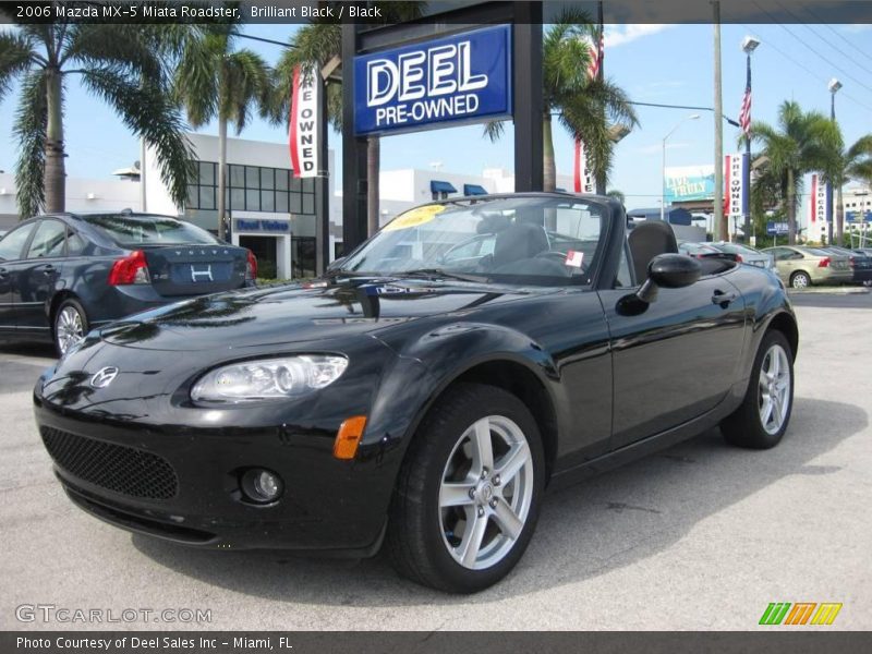 Brilliant Black / Black 2006 Mazda MX-5 Miata Roadster