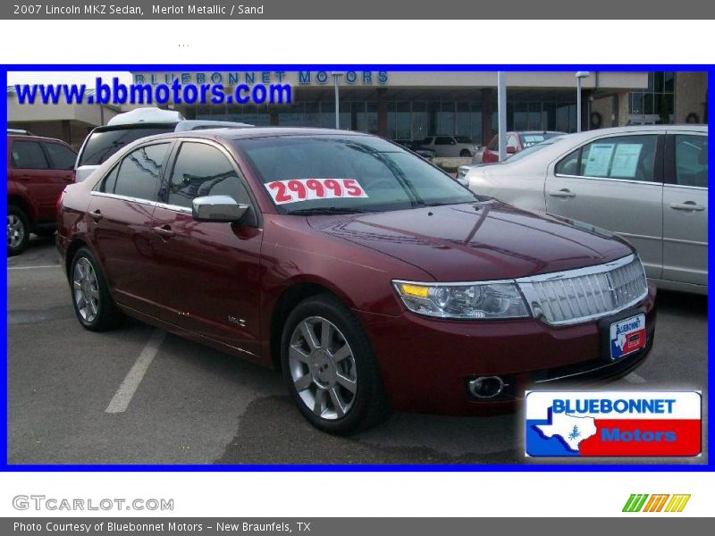 Merlot Metallic / Sand 2007 Lincoln MKZ Sedan