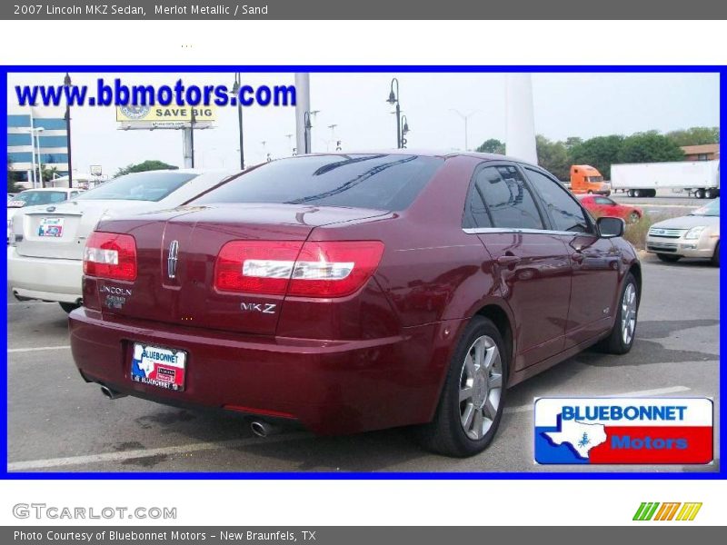 Merlot Metallic / Sand 2007 Lincoln MKZ Sedan