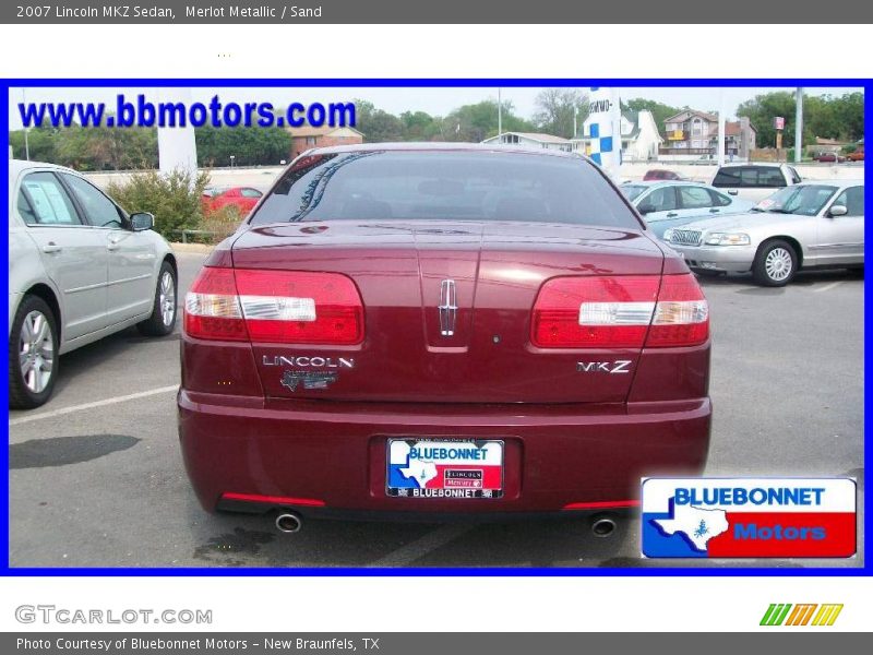 Merlot Metallic / Sand 2007 Lincoln MKZ Sedan