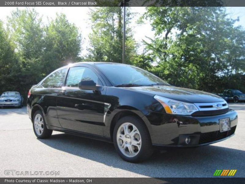 Black / Charcoal Black 2008 Ford Focus SES Coupe