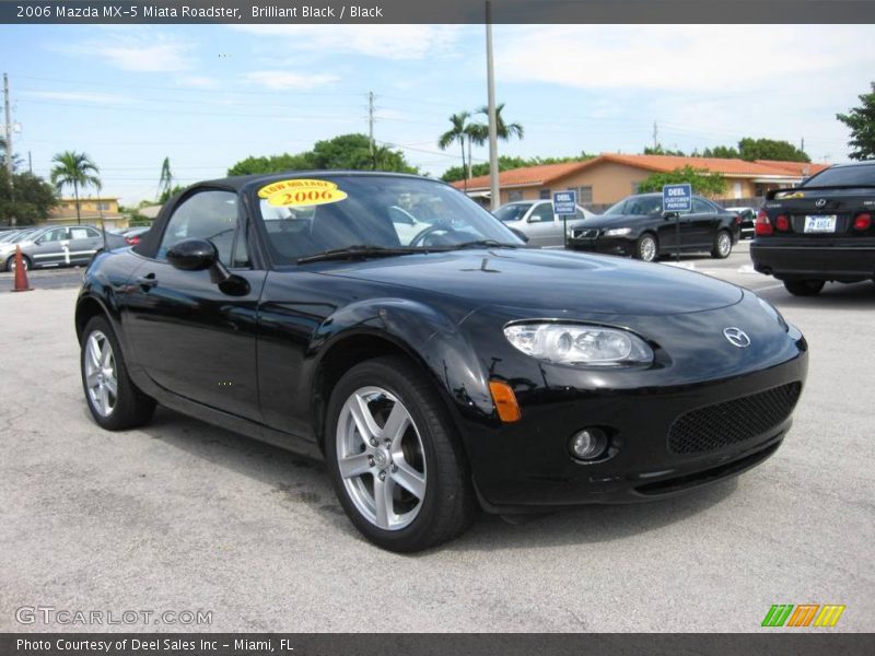 Brilliant Black / Black 2006 Mazda MX-5 Miata Roadster