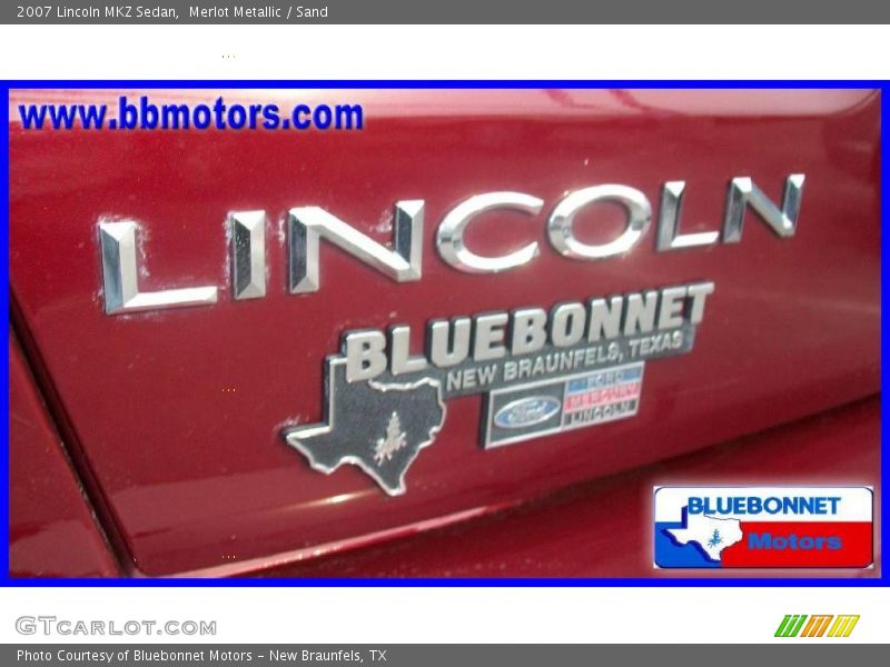 Merlot Metallic / Sand 2007 Lincoln MKZ Sedan