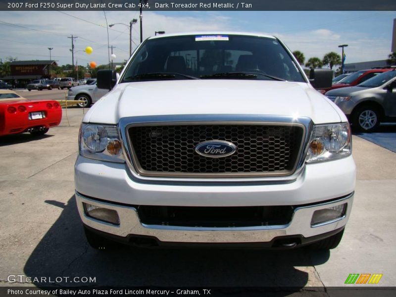 Dark Toreador Red Metallic / Tan 2007 Ford F250 Super Duty Lariat Crew Cab 4x4