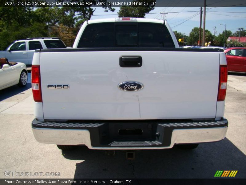 Dark Toreador Red Metallic / Tan 2007 Ford F250 Super Duty Lariat Crew Cab 4x4