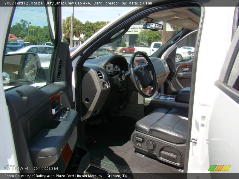 Dark Toreador Red Metallic / Tan 2007 Ford F250 Super Duty Lariat Crew Cab 4x4